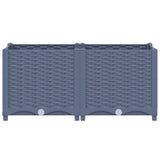 Vidaxl plantenbak verhoogd 80x40x38 cm polypropyleen - afbeelding 3
