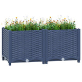 Vidaxl plantenbak verhoogd 80x40x38 cm polypropyleen - afbeelding 1