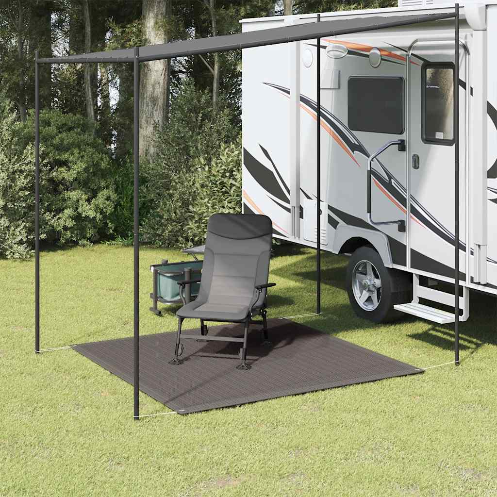 Vidaxl tenttapijt 250x250 cm hdpe antracietkleurig