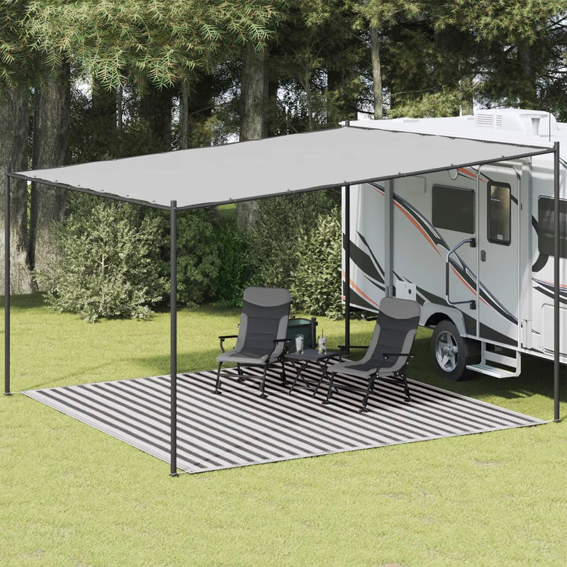Vidaxl tenttapijt 400x400 cm hdpe antracietkleurig en wit