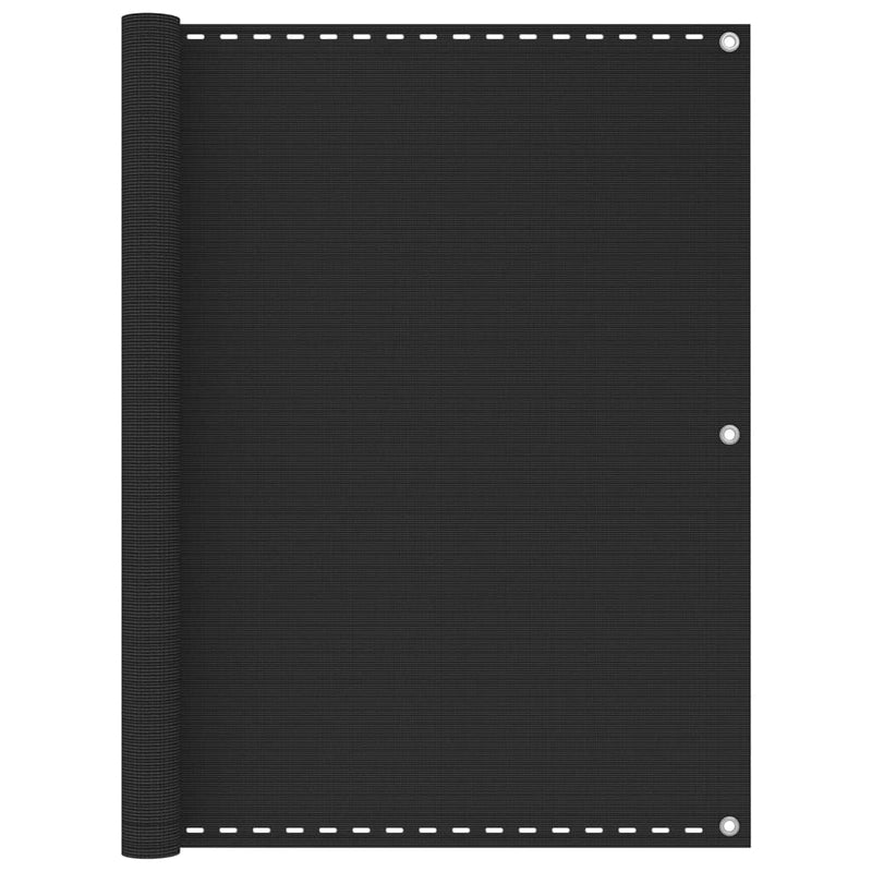 Vidaxl balkonscherm 120x600 cm hdpe antracietkleurig