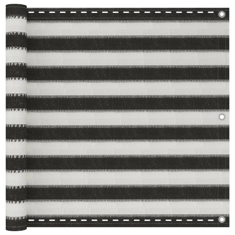 Vidaxl balkonscherm 90x500 cm hdpe antracietkleurig en wit