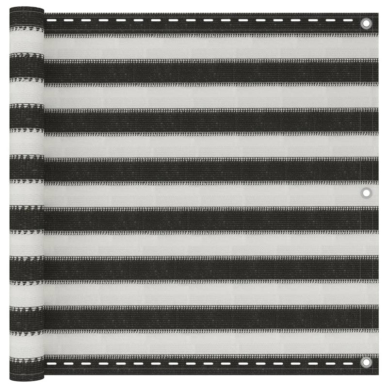 Vidaxl balkonscherm 90x500 cm hdpe antracietkleurig en wit