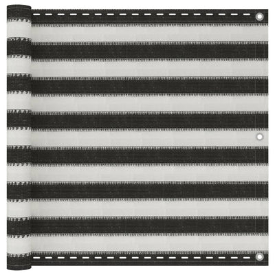 Vidaxl balkonscherm 90x500 cm hdpe antracietkleurig en wit
