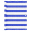 Vidaxl balkonscherm 75x500 cm hdpe blauw en wit