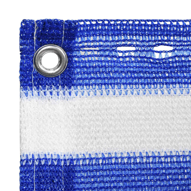 Vidaxl balkonscherm 75x500 cm hdpe blauw en wit