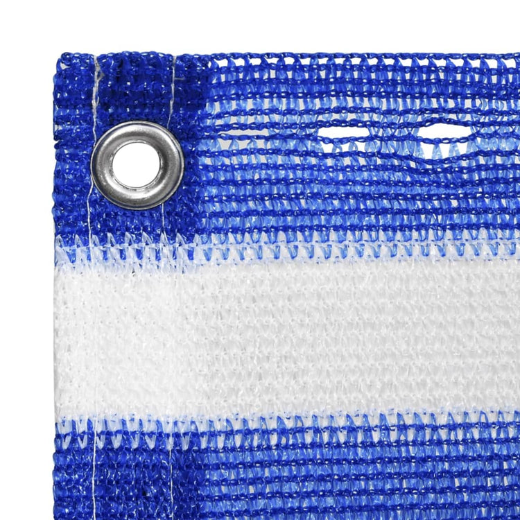 Vidaxl balkonscherm 90x500 cm hdpe blauw en wit