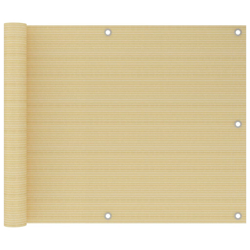 VidaXL Balkonscherm 75x500 cm HDPE beige