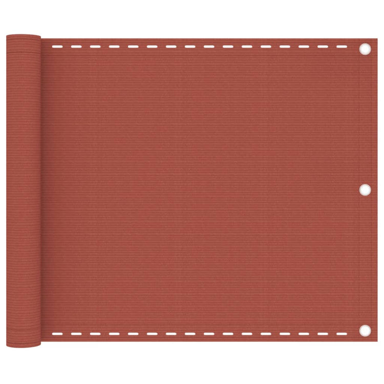 Vidaxl balkonscherm 75x300 cm hdpe terracottakleurig