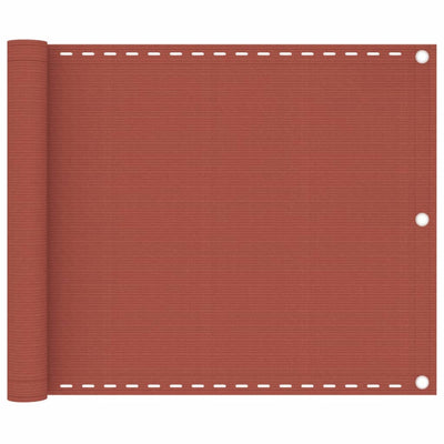 Vidaxl balkonscherm 75x500 cm hdpe terracottakleurig