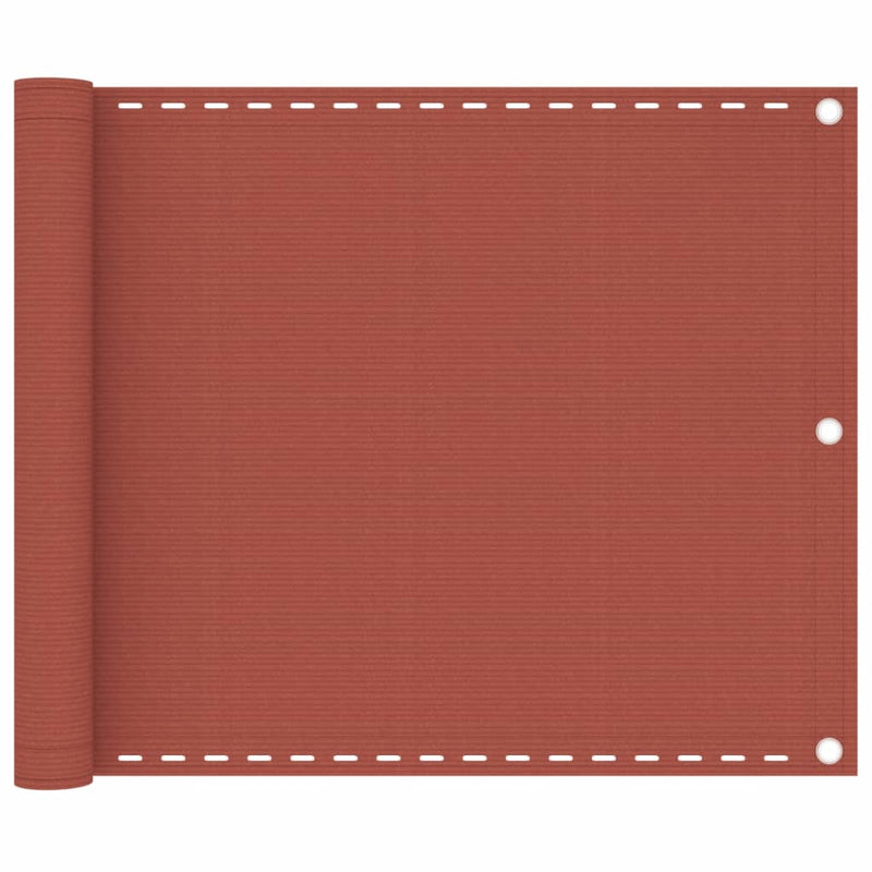 Vidaxl balkonscherm 75x500 cm hdpe terracottakleurig