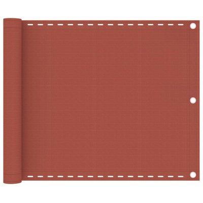 Vidaxl balkonscherm 75x600 cm hdpe terracottakleurig