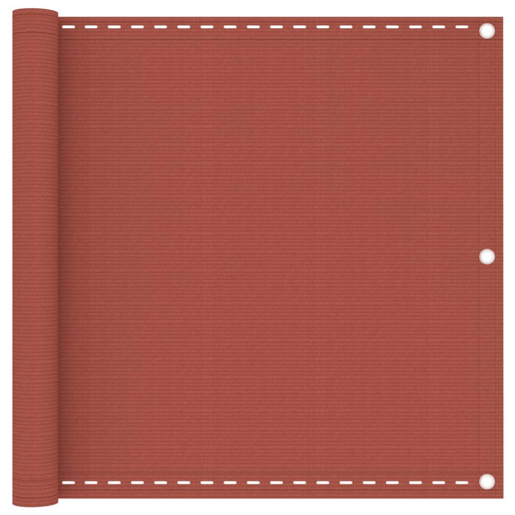 Vidaxl balkonscherm 90x600 cm hdpe terracottakleurig