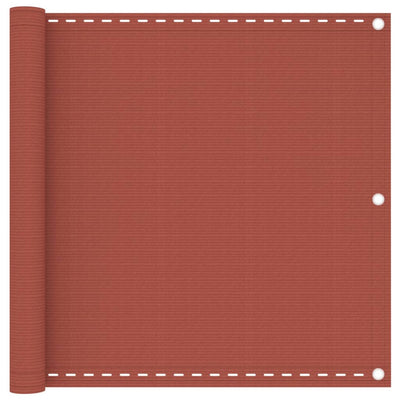 Vidaxl balkonscherm 90x600 cm hdpe terracottakleurig