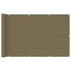 Vidaxl balkonscherm 120x400 cm hdpe taupe