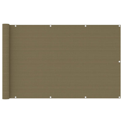 Vidaxl balkonscherm 120x400 cm hdpe taupe