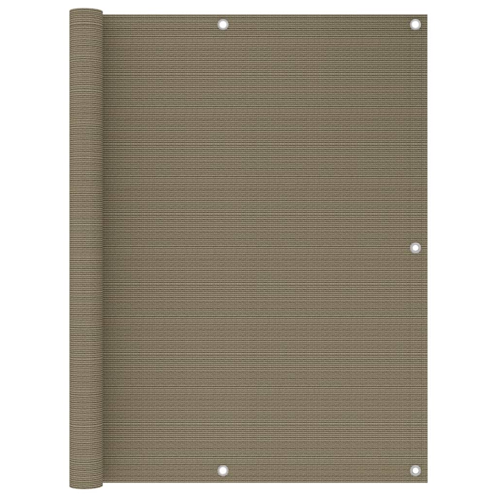 Vidaxl balkonscherm 120x500 cm hdpe taupe