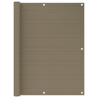 Vidaxl balkonscherm 120x500 cm hdpe taupe
