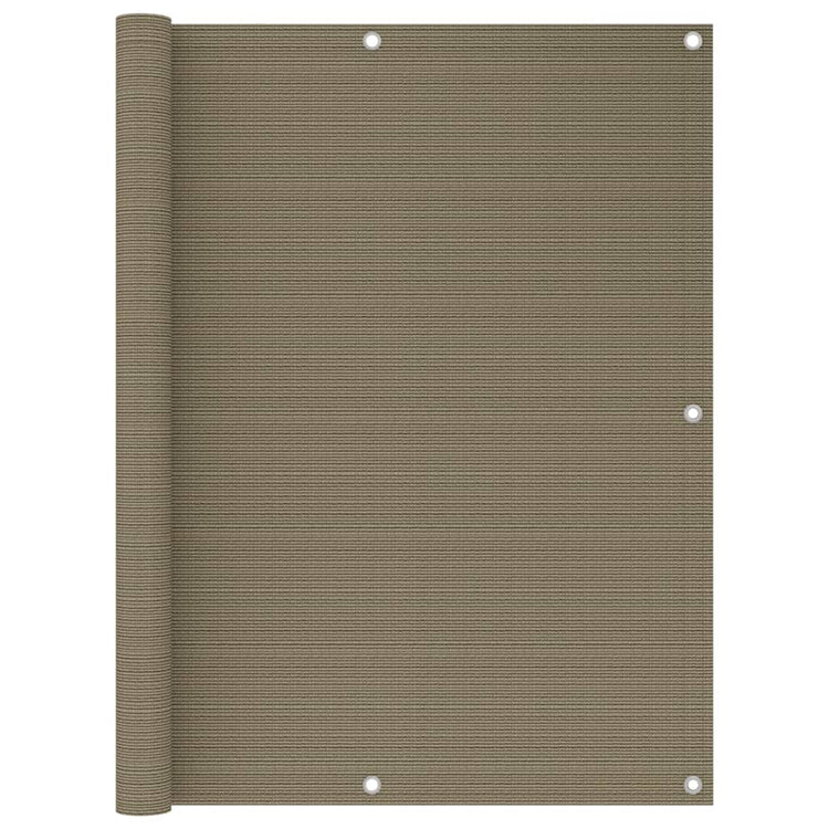 Vidaxl balkonscherm 120x500 cm hdpe taupe