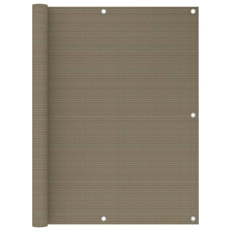 Vidaxl balkonscherm 120x500 cm hdpe taupe
