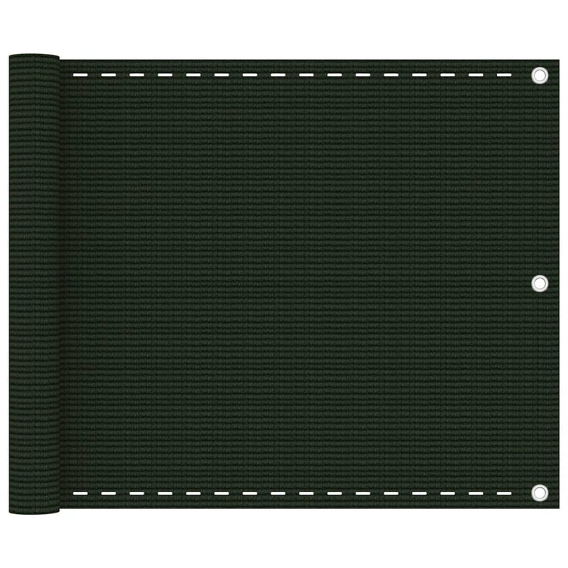 Vidaxl balkonscherm 75x300 cm hdpe donkergroen
