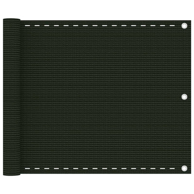 Vidaxl balkonscherm 75x600 cm hdpe donkergroen