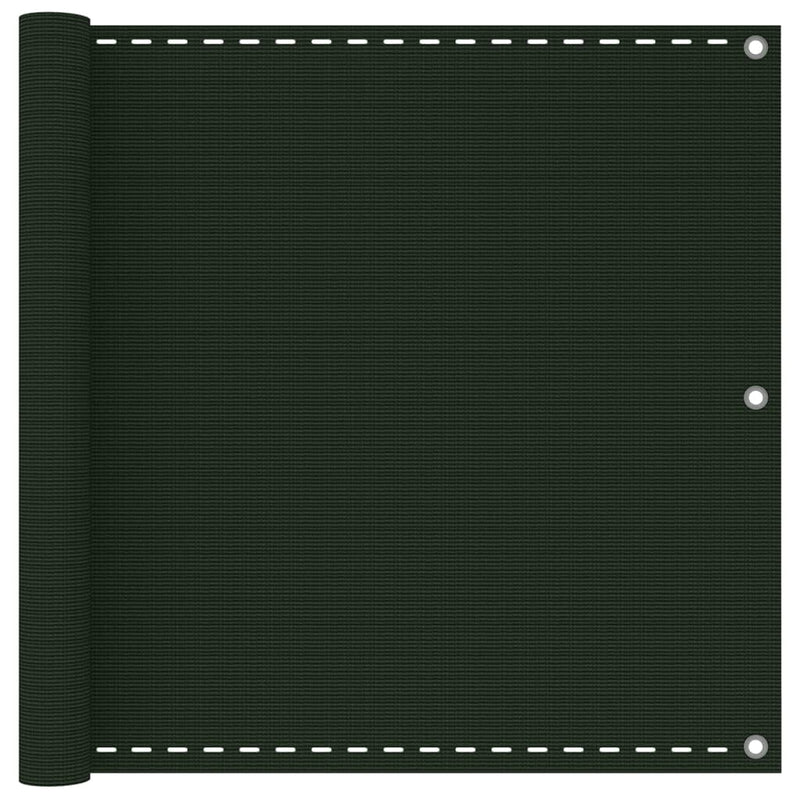 Vidaxl balkonscherm 90x600 cm hdpe donkergroen