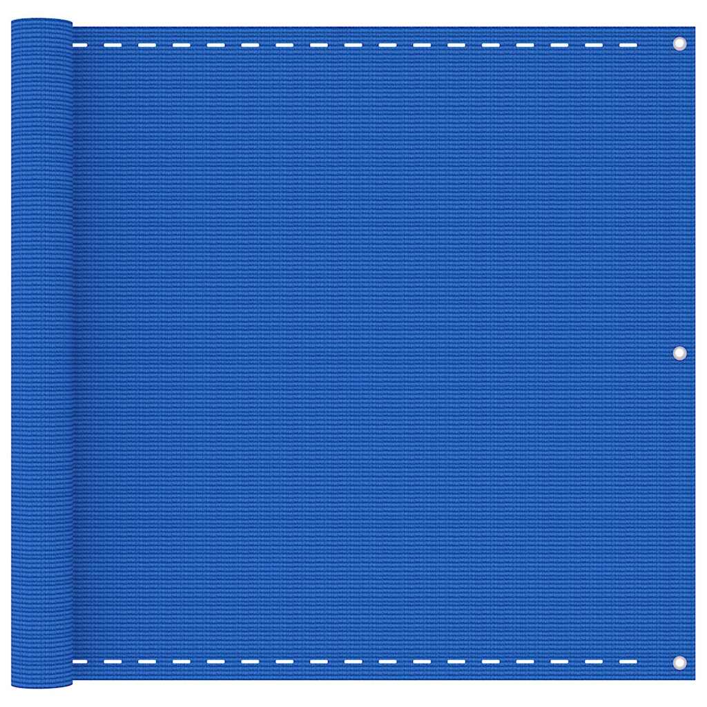 Vidaxl balkonscherm 90x600 cm hdpe blauw