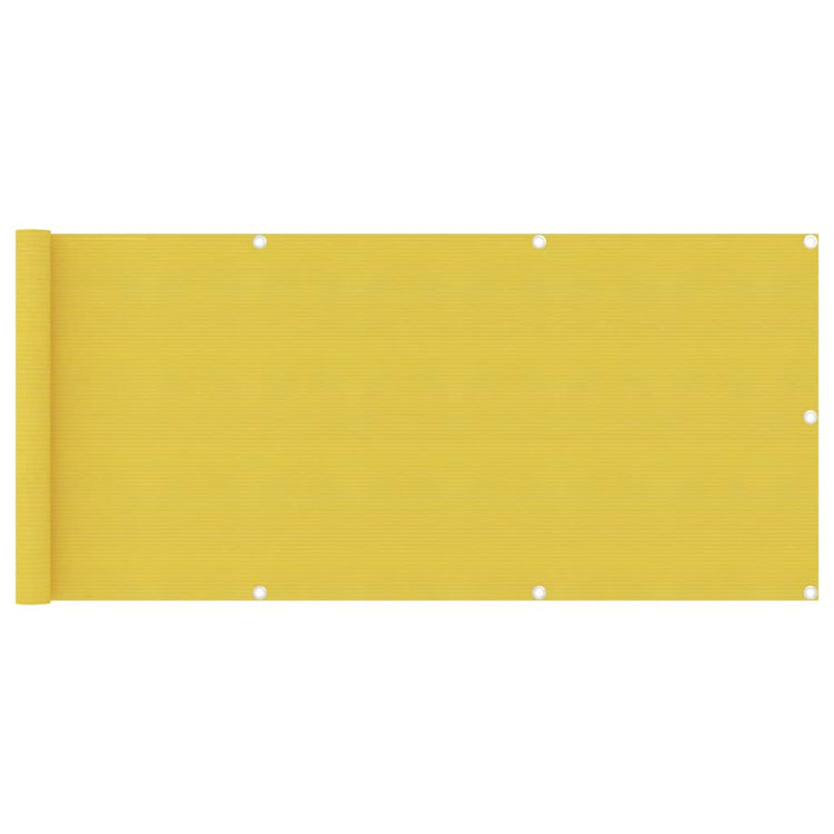 Vidaxl balkonscherm 75x300 cm hdpe geel