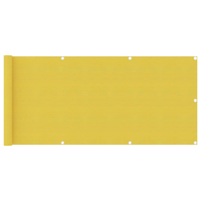 Vidaxl balkonscherm 75x300 cm hdpe geel