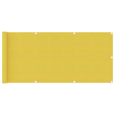 Vidaxl balkonscherm 75x400 cm hdpe geel
