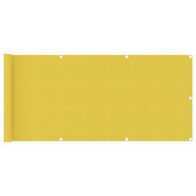 Vidaxl balkonscherm 75x500 cm hdpe geel