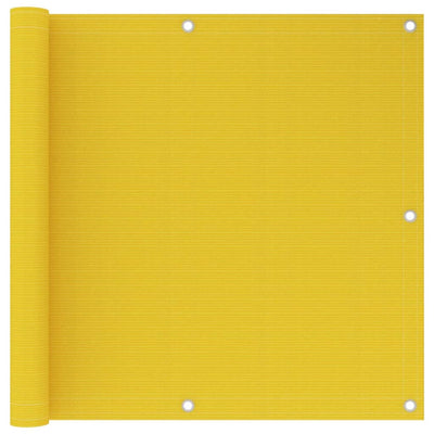 Vidaxl balkonscherm 90x600 cm hdpe geel
