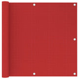 Vidaxl balkonscherm 90x300 cm hdpe rood - afbeelding 1
