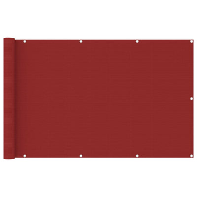 Vidaxl balkonscherm 120x600 cm hdpe rood