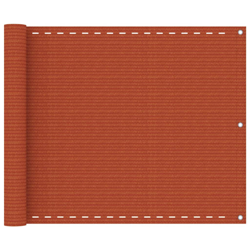 Vidaxl balkonscherm 75x400 cm hdpe oranje