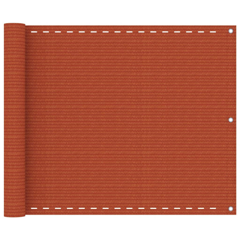 Vidaxl balkonscherm 75x500 cm hdpe oranje