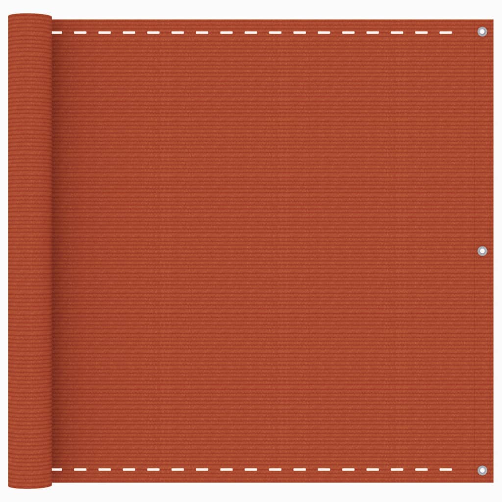 Vidaxl balkonscherm 90x400 cm hdpe oranje