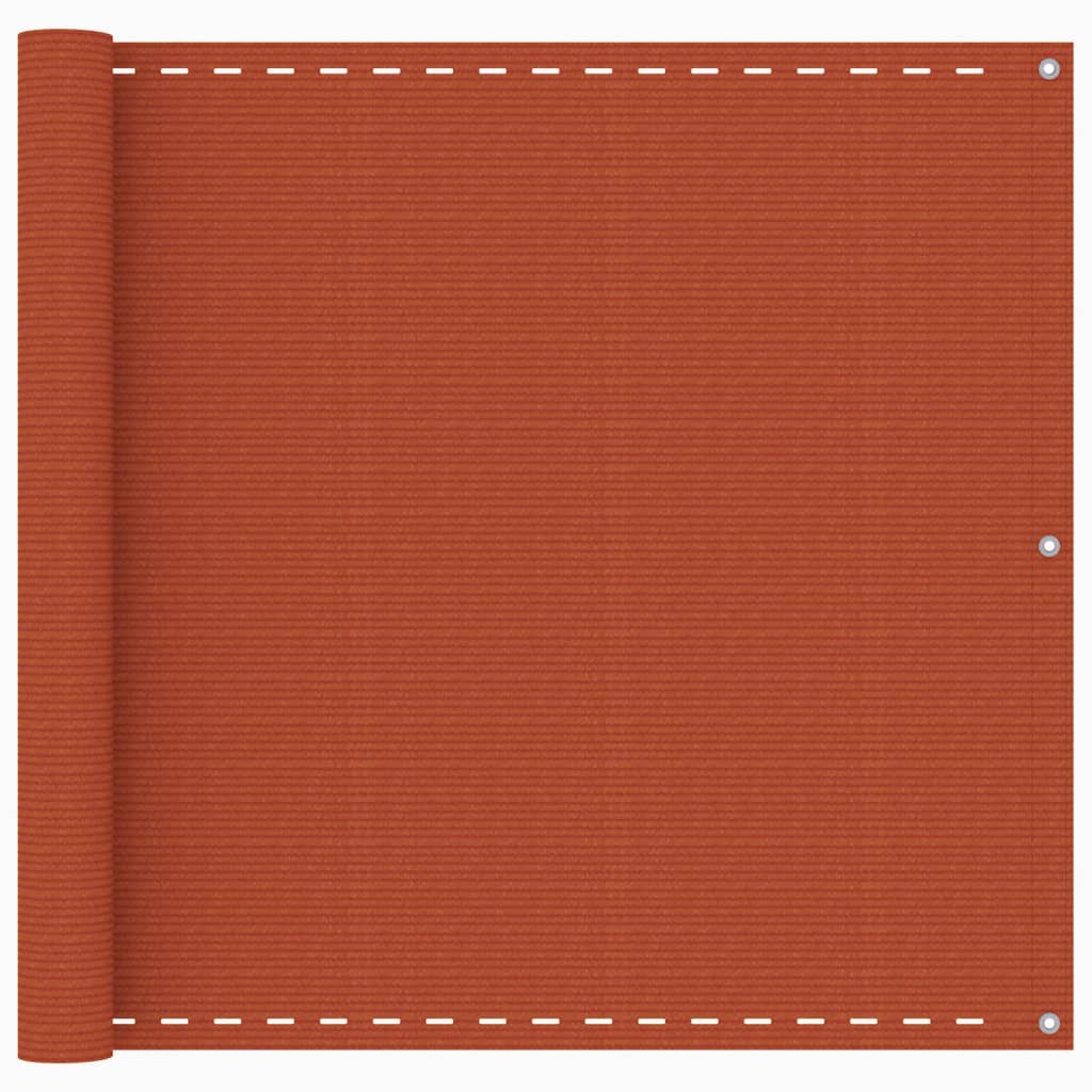 Vidaxl balkonscherm 90x600 cm hdpe oranje