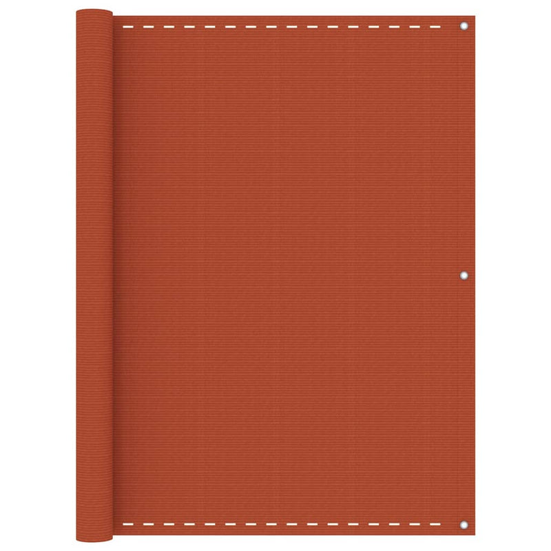 Vidaxl balkonscherm 120x500 cm hdpe oranje