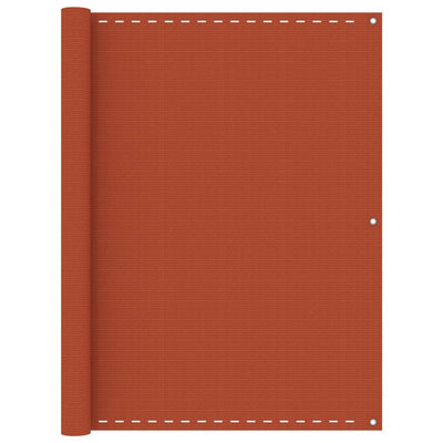 Vidaxl balkonscherm 120x500 cm hdpe oranje