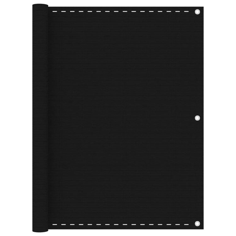 Vidaxl balkonscherm 120x300 cm hdpe zwart
