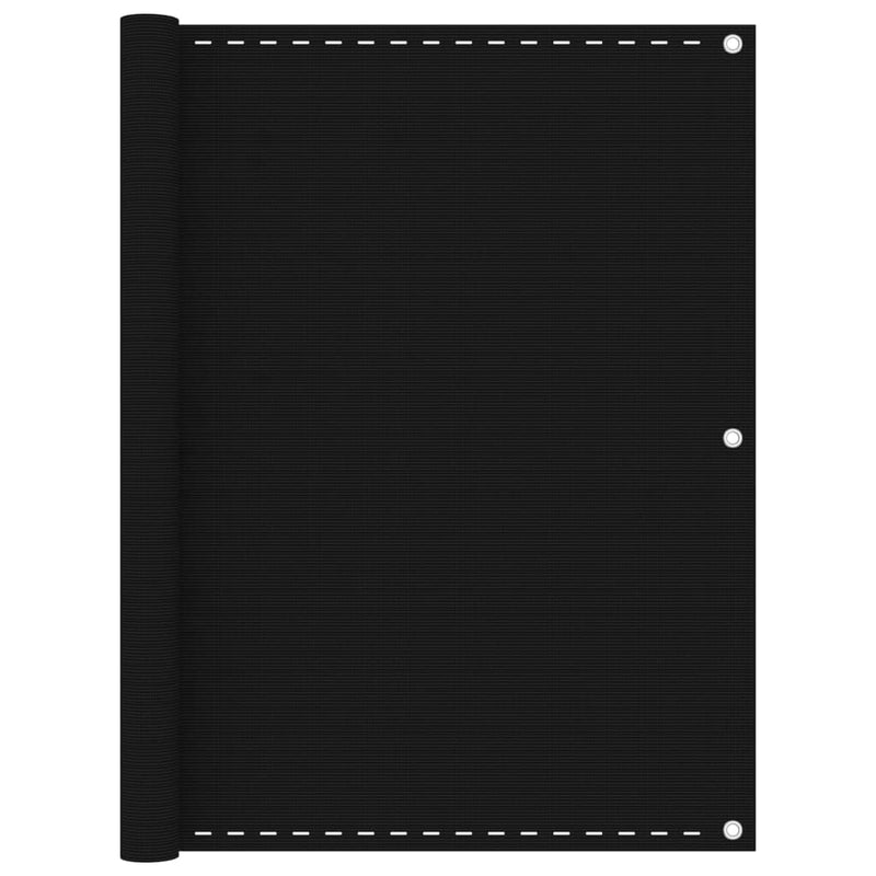 Vidaxl balkonscherm 120x400 cm hdpe zwart
