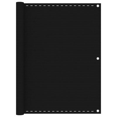 Vidaxl balkonscherm 120x400 cm hdpe zwart