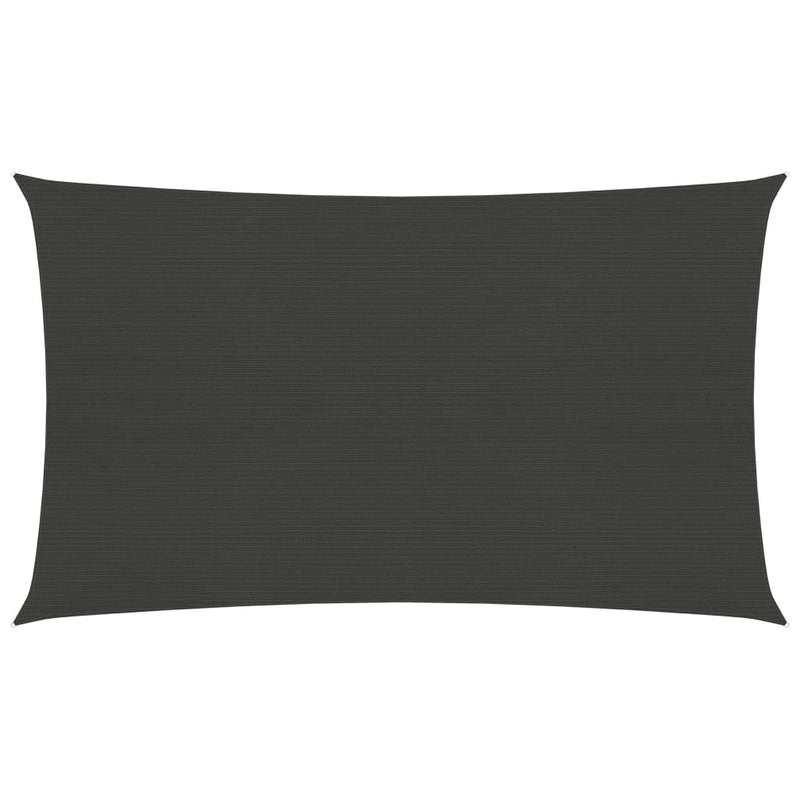 VidaXL Zonnezeil 160 g m² 2,5x5 m HDPE antracietkleurig