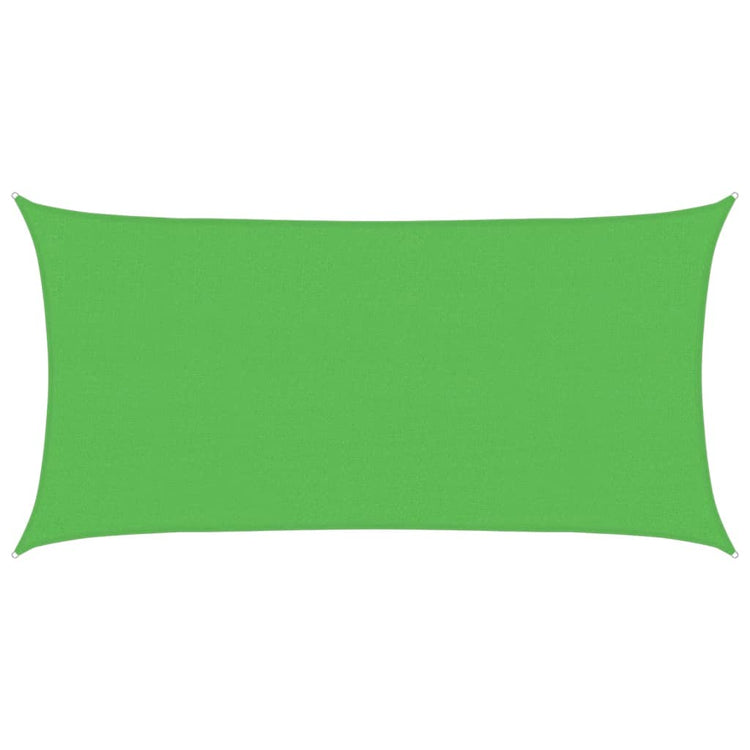 Vidaxl zonnezeil rechthoekig 160 g m² 2,5x5 m hdpe lichtgroen