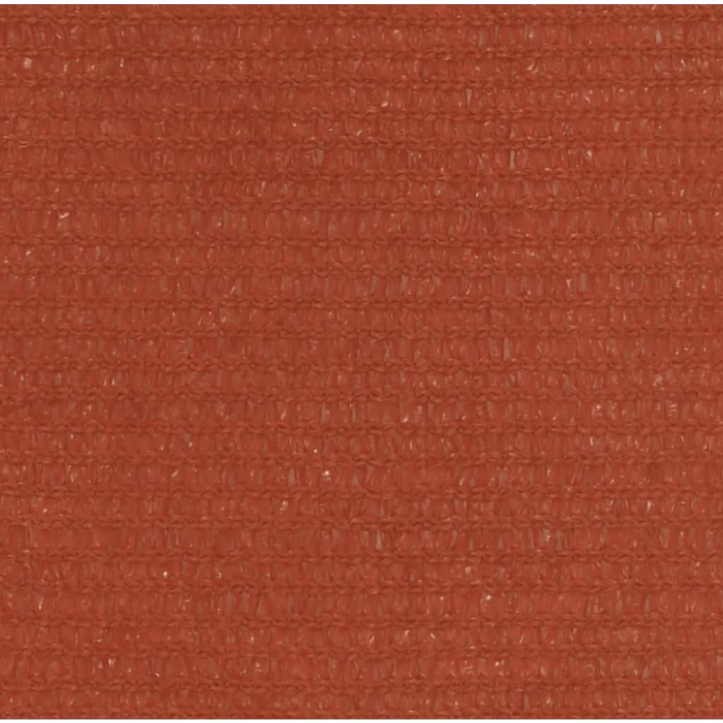 VidaXL Zonnezeil 160 g m² 3x4 m HDPE terracottakleurig