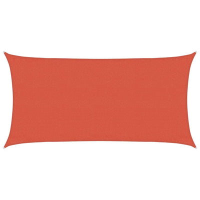 Vidaxl zonnezeil 160 g m² 3x6 m hdpe terracottakleurig