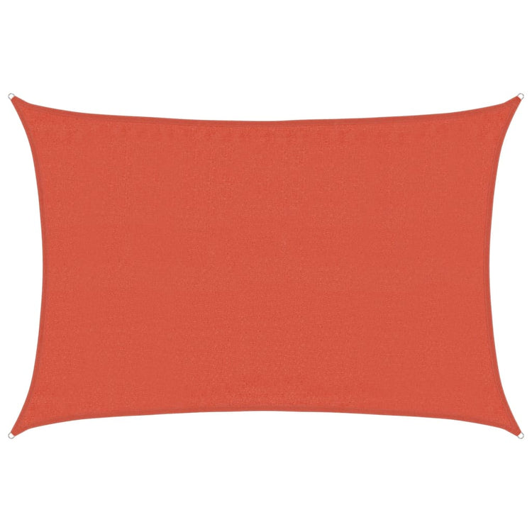 Vidaxl zonnezeil 160 g m² rechthoekig 3,5x4,5 m hdpe terracottakleurig