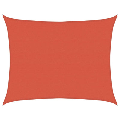 Vidaxl zonnezeil 160 g m² 6x8 m hdpe terracottakleurig